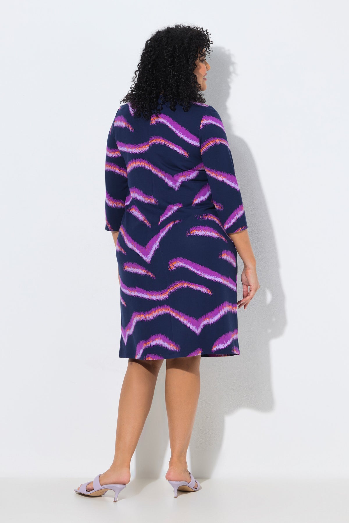 Ulla Popken Zebra Print Dress in Purple