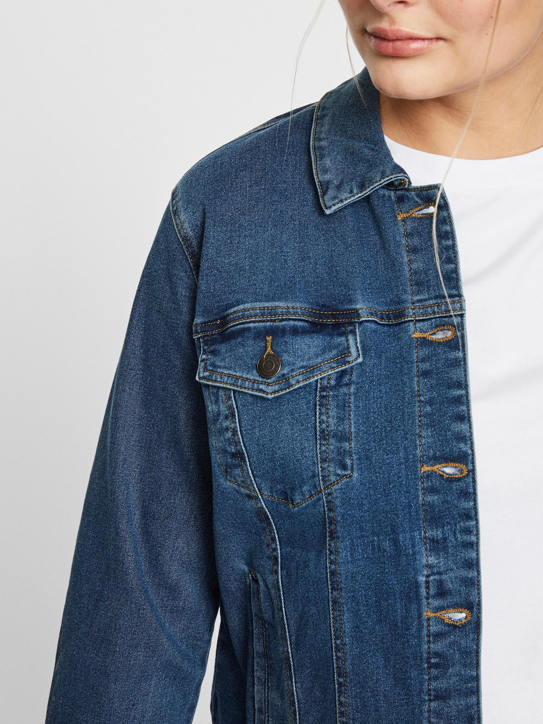 Vero Moda Curve Denim Blue Jacket