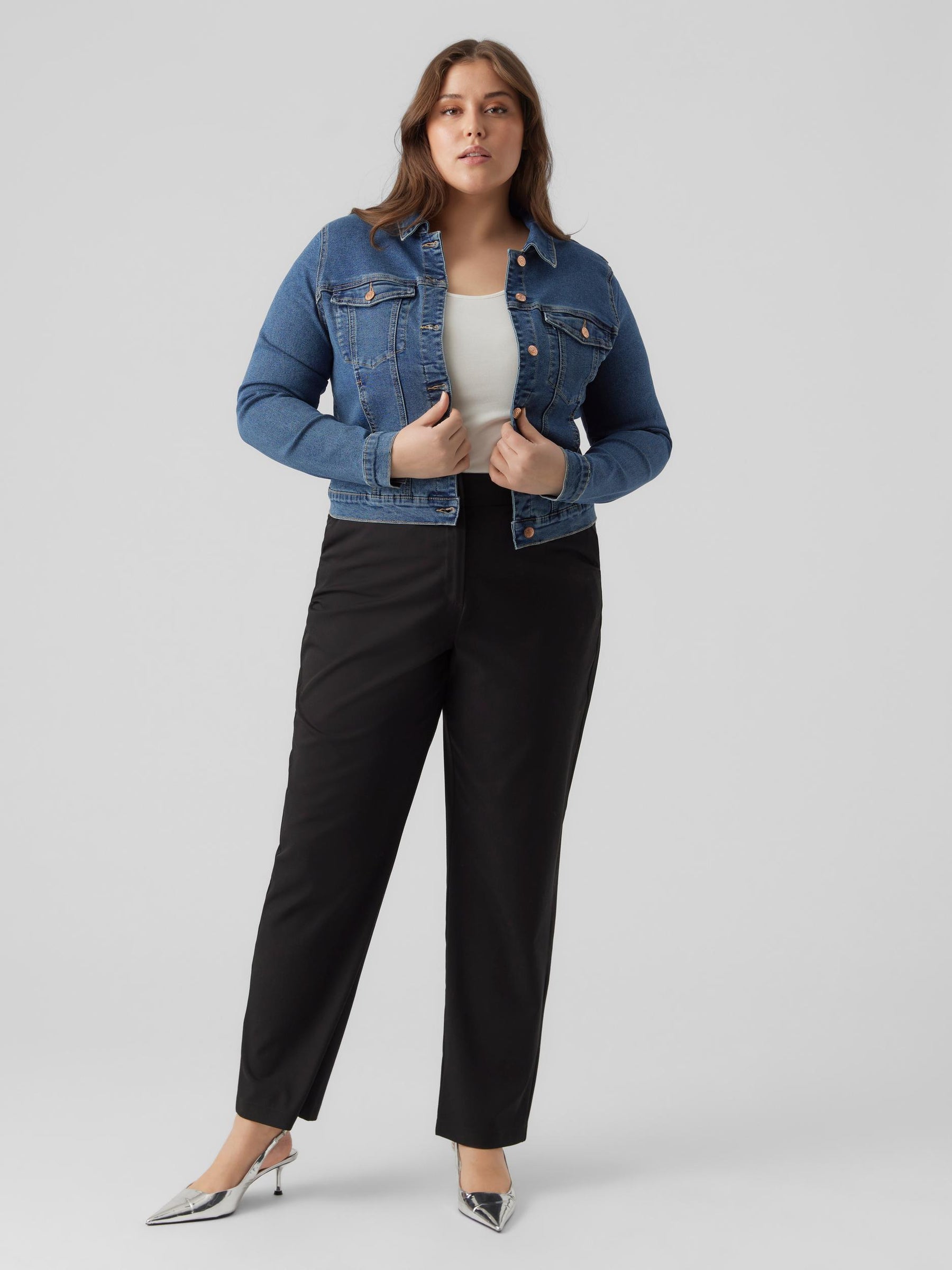 Vero Moda Curve Denim Blue Jacket