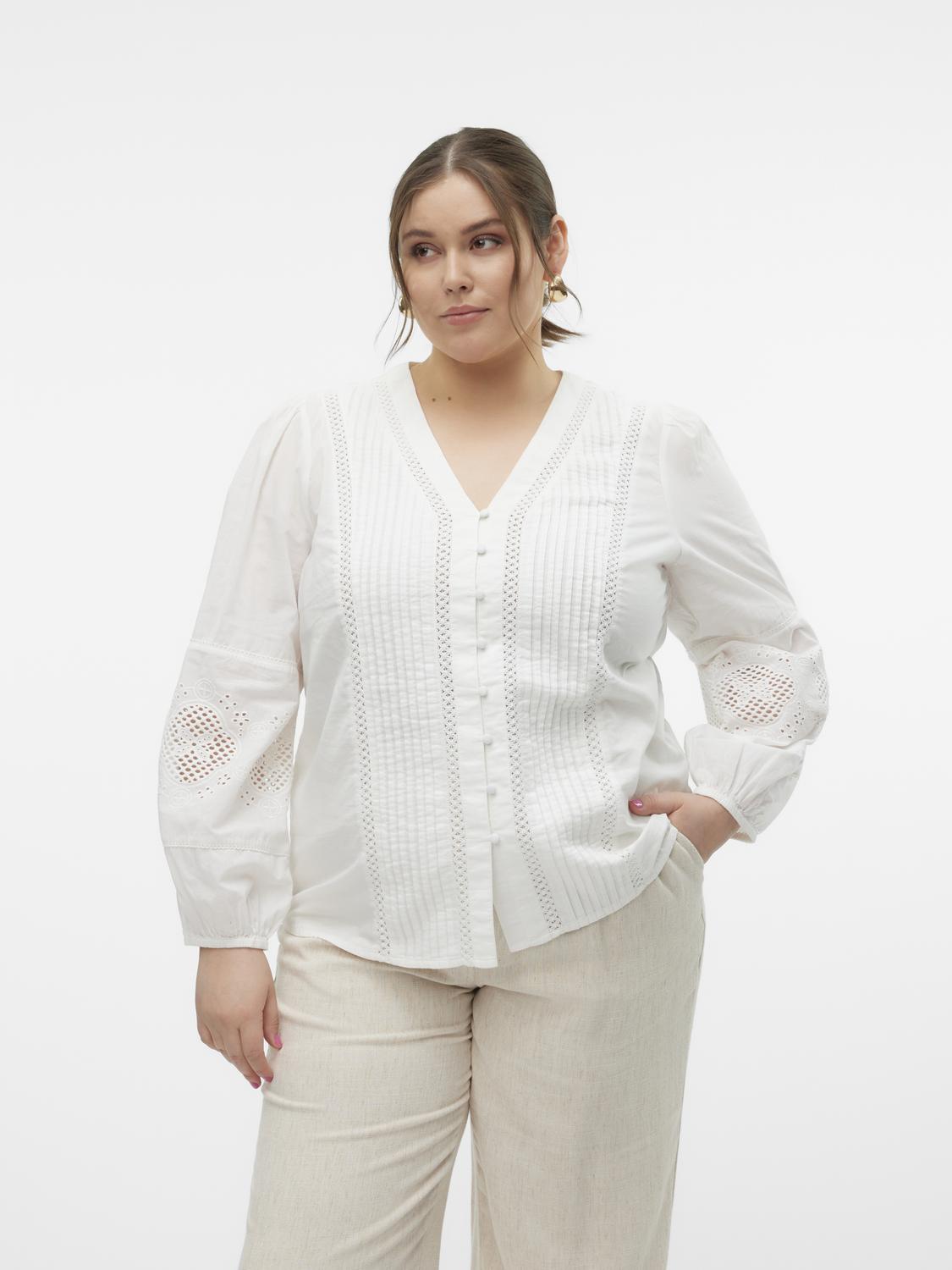 Vero Moda Curve Jamilla Top in White