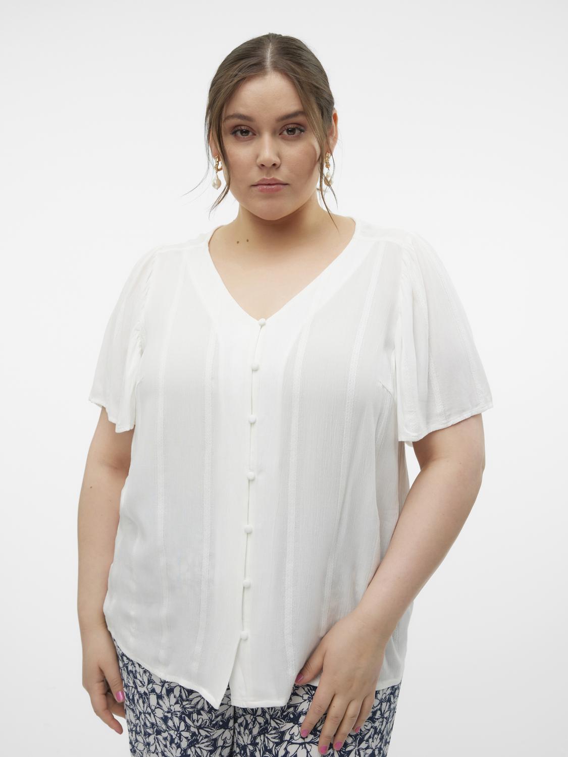 Vero Moda Curve Kanva Blouse in White