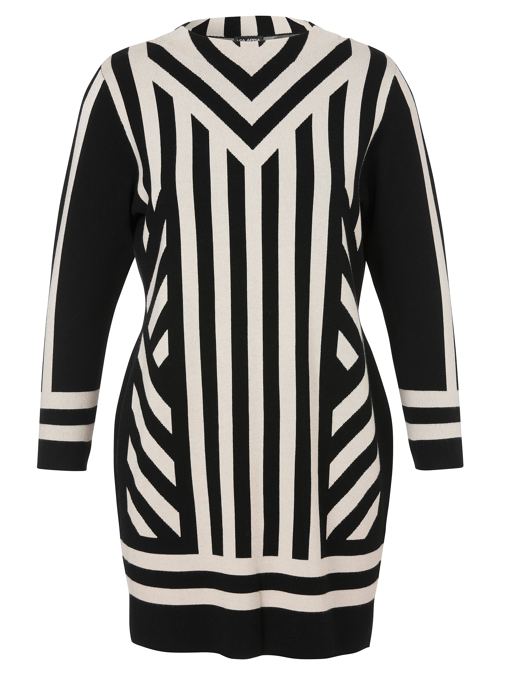 Via Appia Due Knit Dress Black | Plus Size Dresses | Wardrobeplus.ie