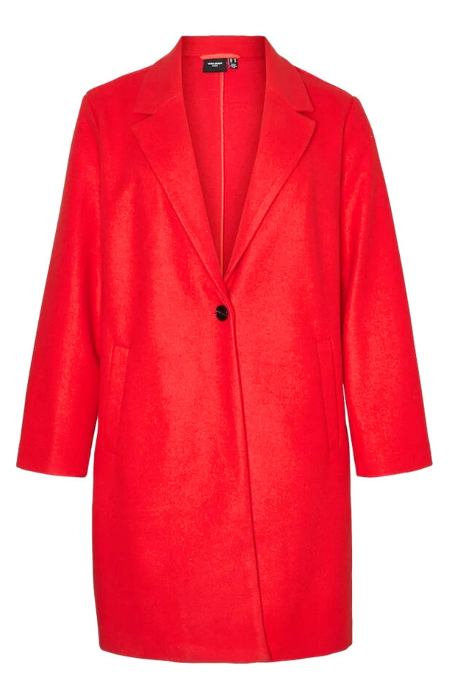Vero Moda Curve Mari Coat in Fiery Red