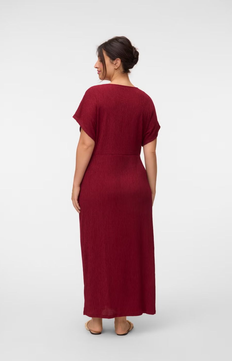 Vero Moda Curve Amanda Dress in Wine
