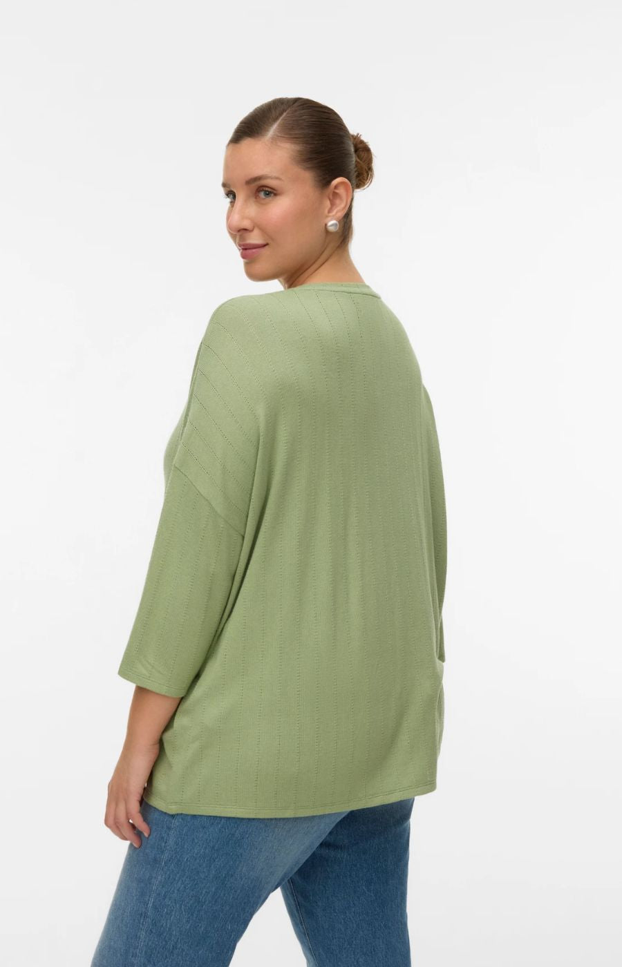 Vero Moda Curve Brianna Top in Green