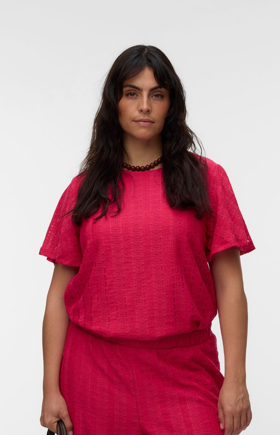 Vero Moda Curve Cassandra Top in Pink