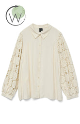 Vero Moda Curve Fabena Shirt in Cream