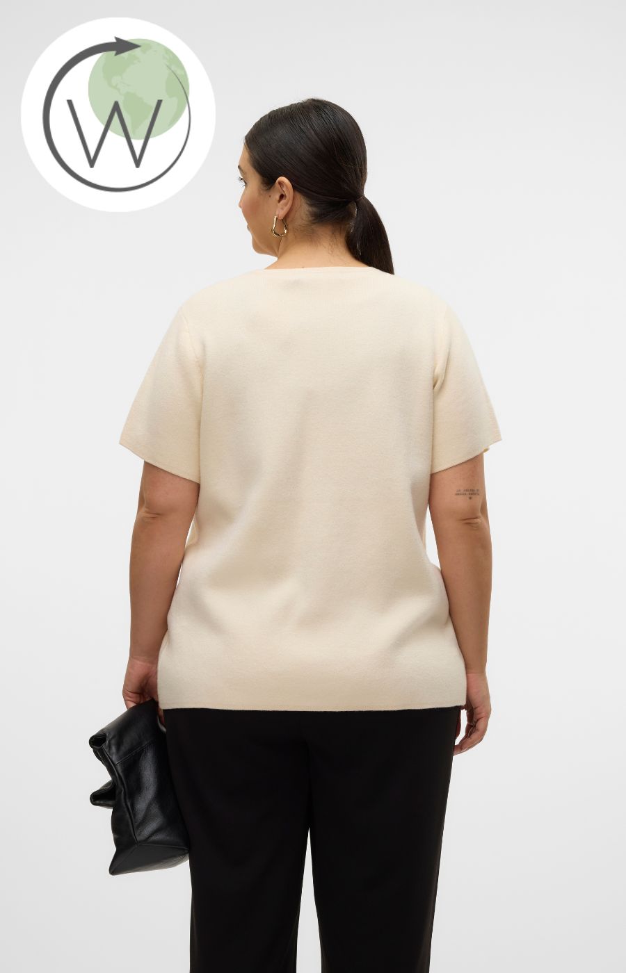 Vero Moda Curve Gold Cardigan in Beige