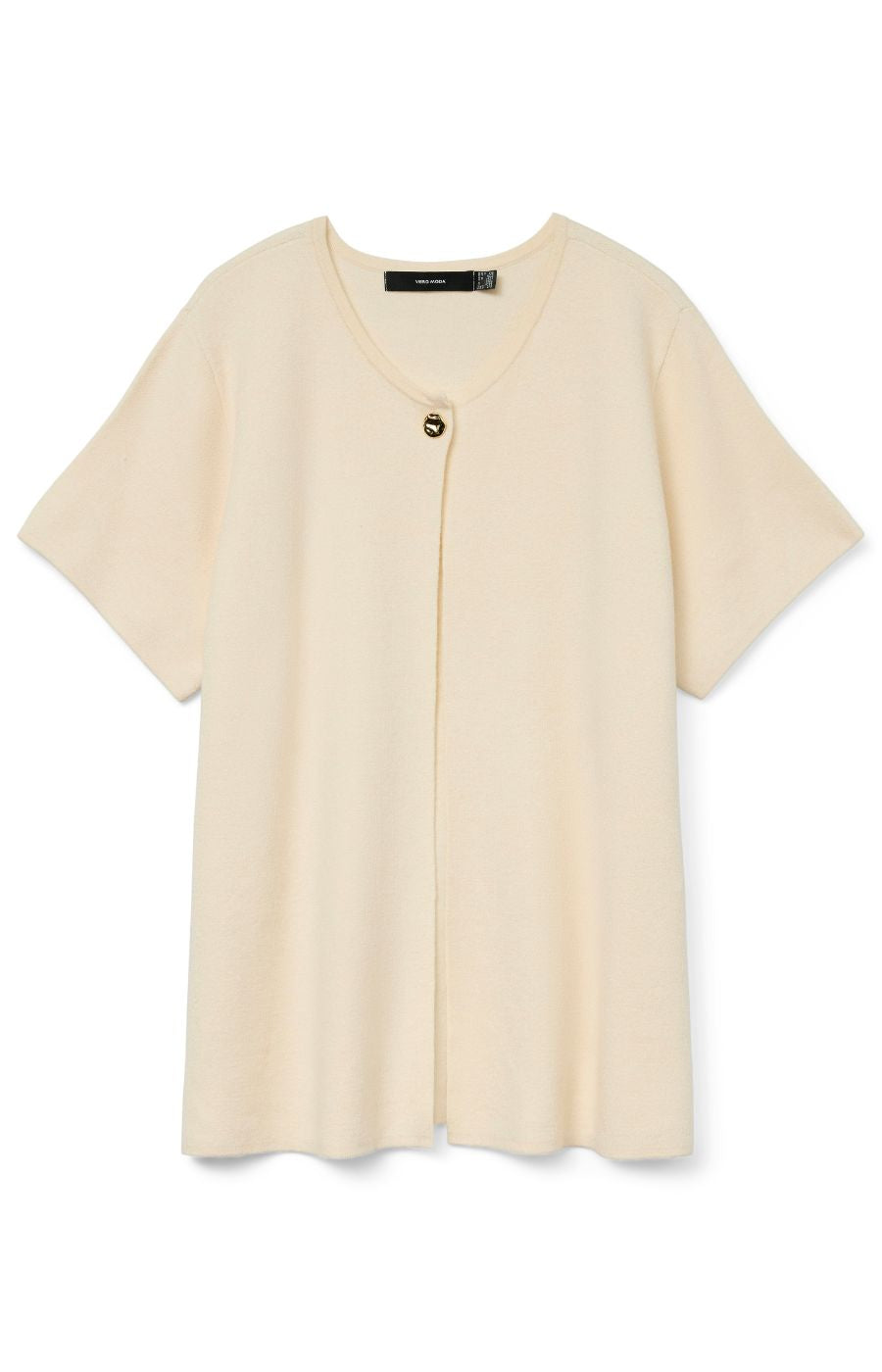 Vero Moda Curve Gold Cardigan in Beige