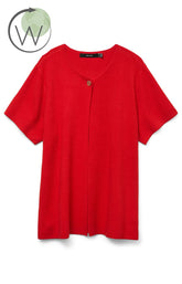 Vero Moda Curve Gold Cardigan in Red