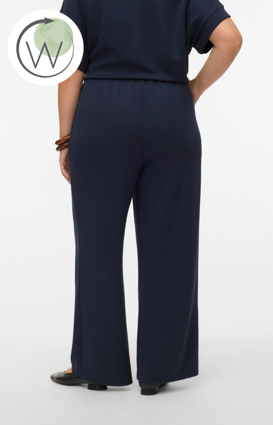 Vero Moda Curve Hali Trouser in Navy