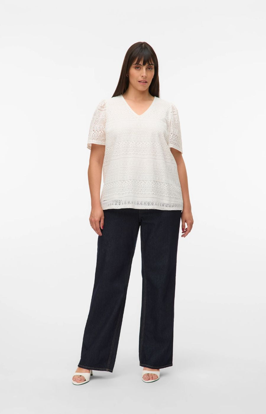Vero Moda Curve Honey Blouse in White