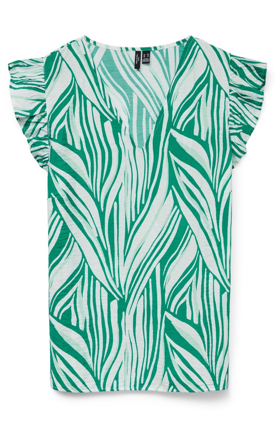 Vero Moda Curve Josie Top in Green Print