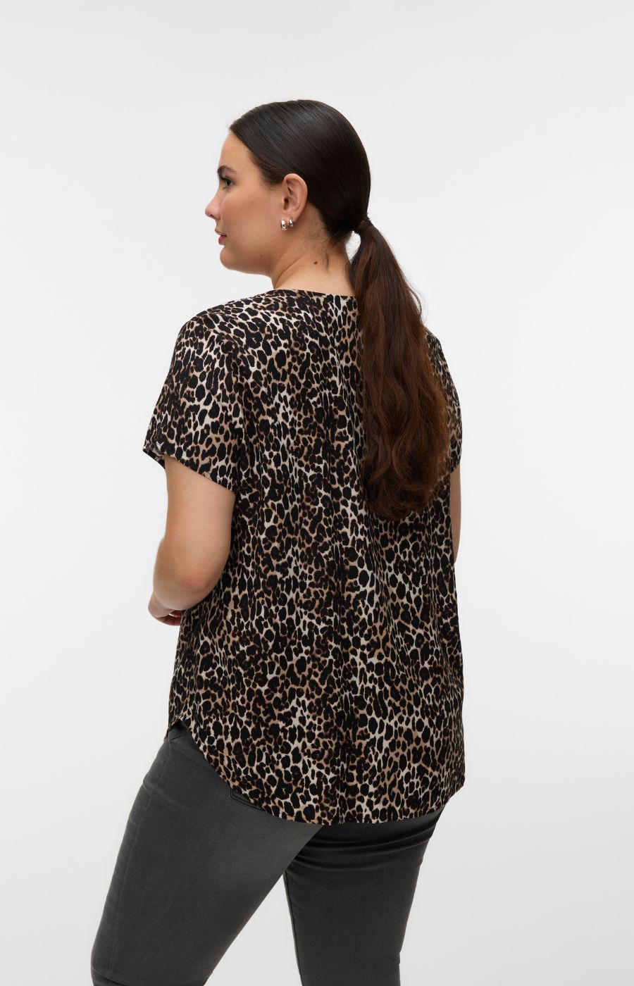 Vero Moda Curve Joy Top in Leopard