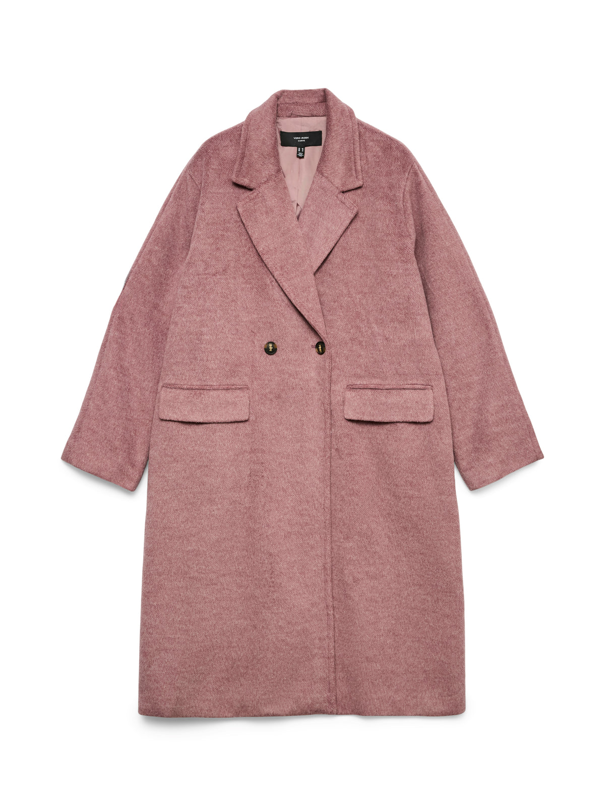 Vero Moda Curve Lelea Coat in Pink