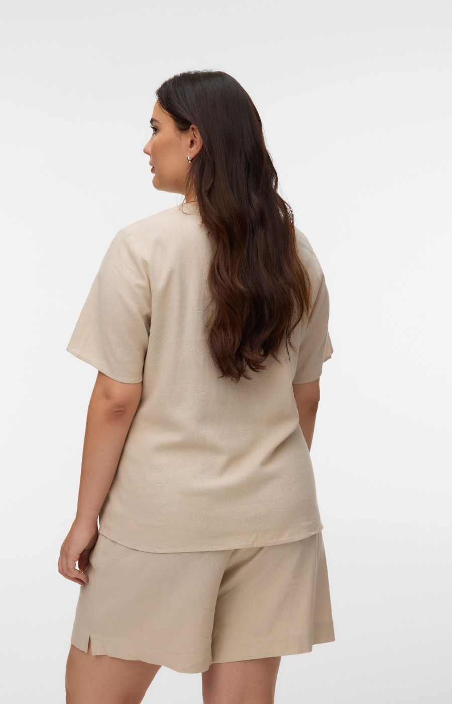 Vero Moda Curve Milo Top in Beige