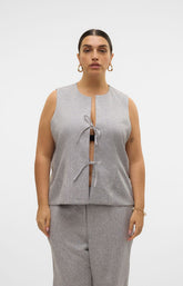 Vero Moda Curve Tammi Waistcoat in Grey