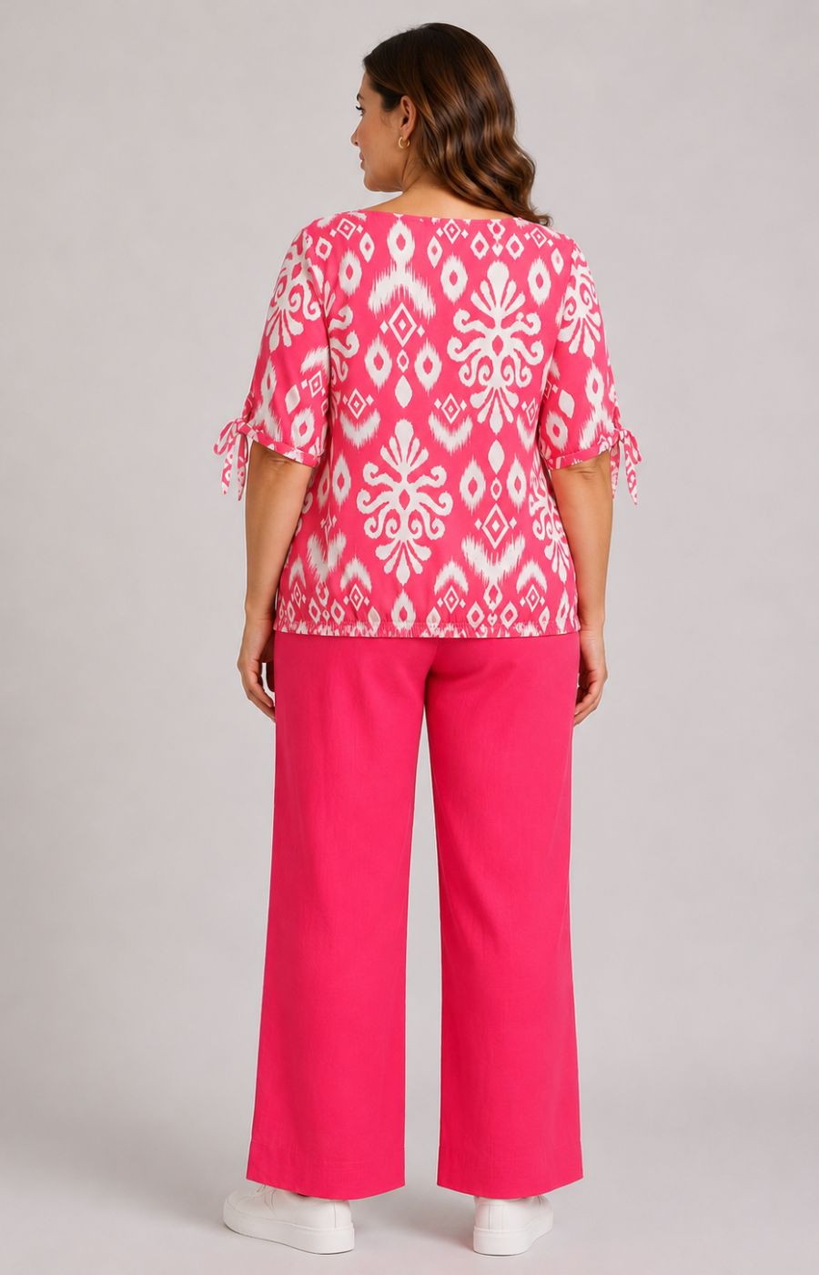 Via Appia Due Blouse in Pink Print