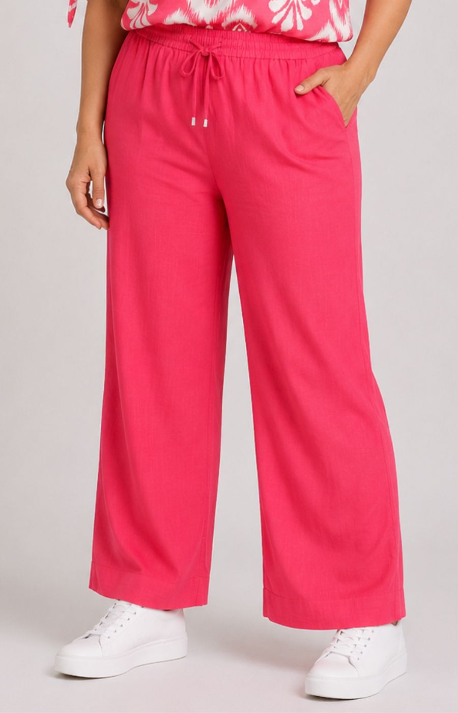 Via Appia Due Cotton Trousers in Pink