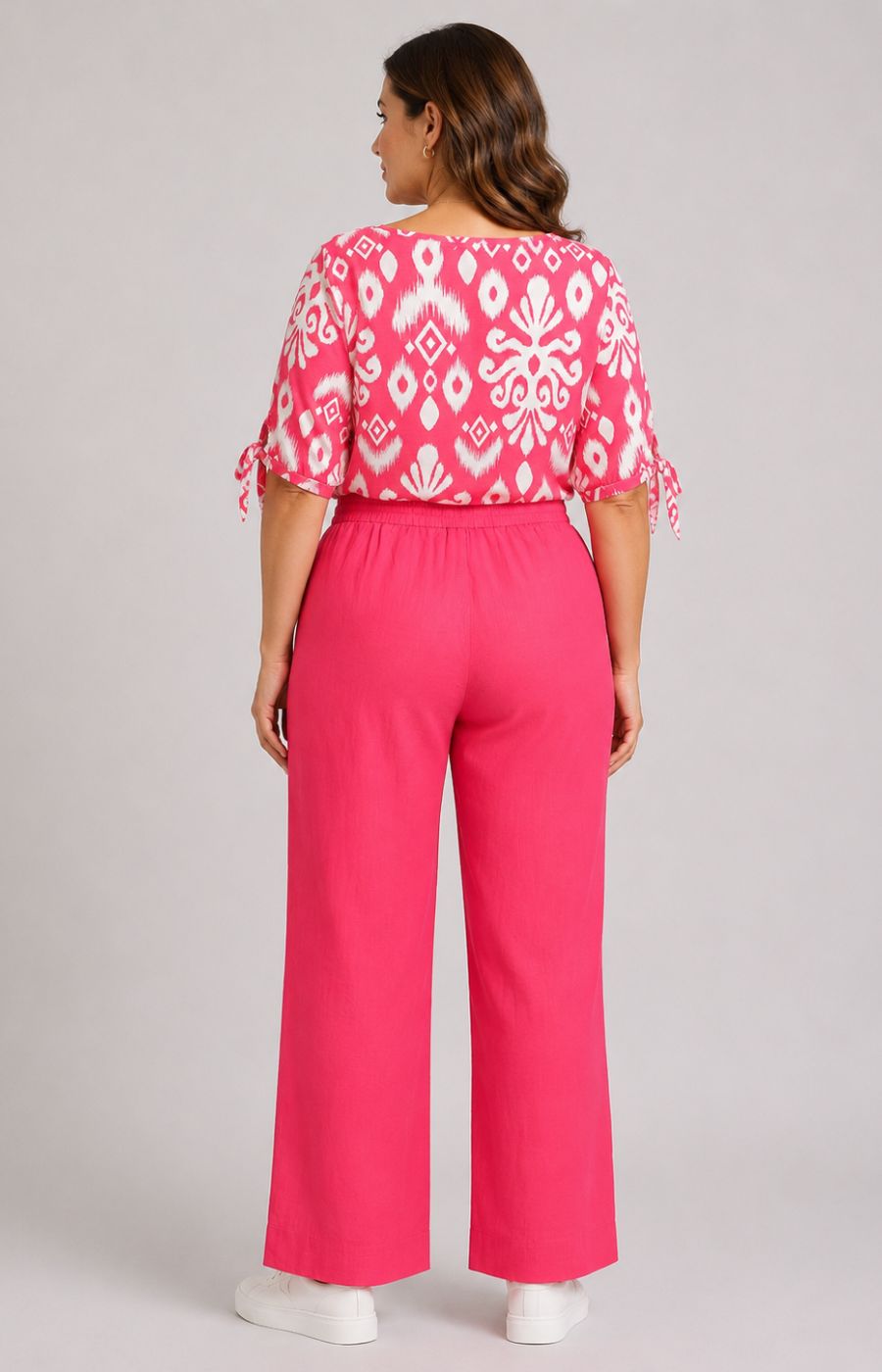 Via Appia Due Cotton Trousers in Pink