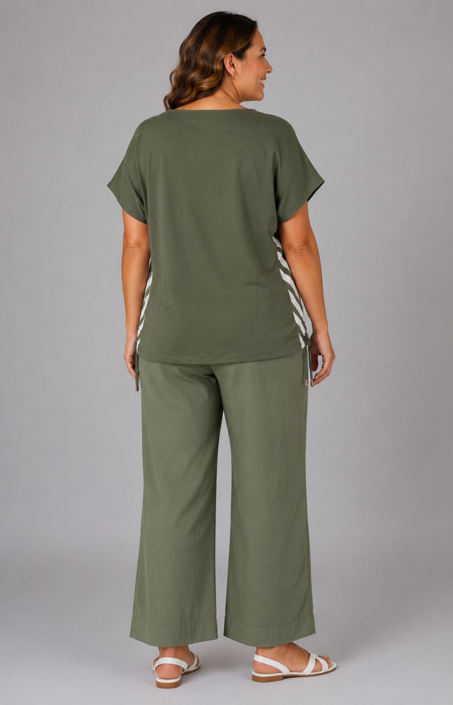 Via Appia Due Dolce Vita Top in Khaki