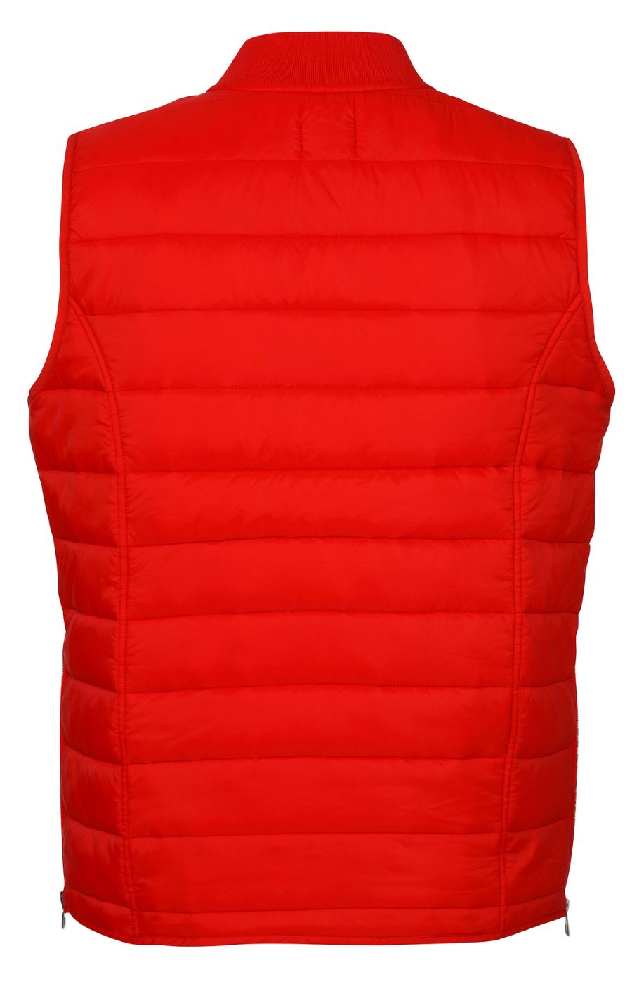 Via Appia Due Gilet in Red, Zip closure, quilted