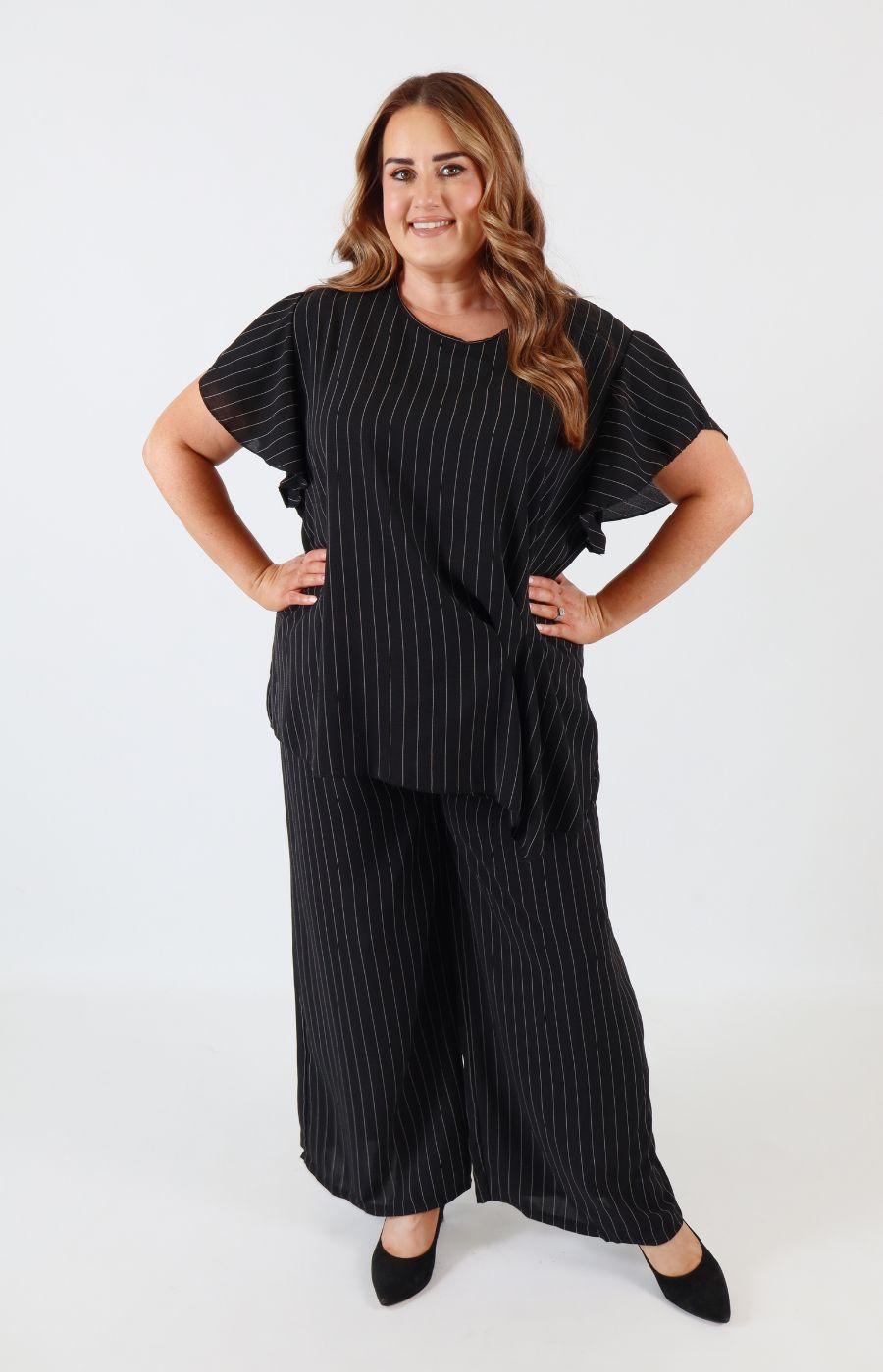 Victoria Pinstripe Co-ord in Black