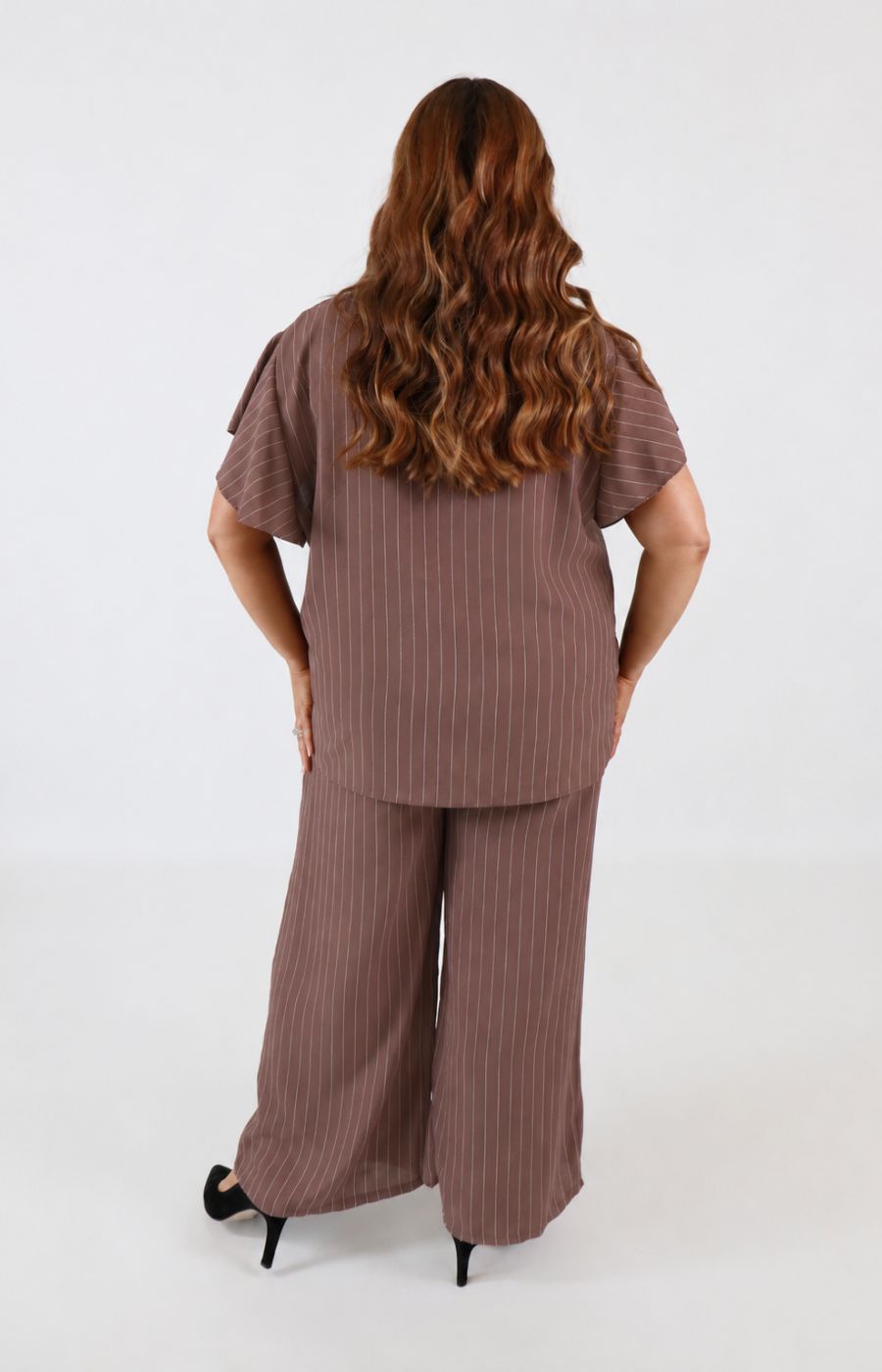 Victoria Pinstripe Co-ord in Brown