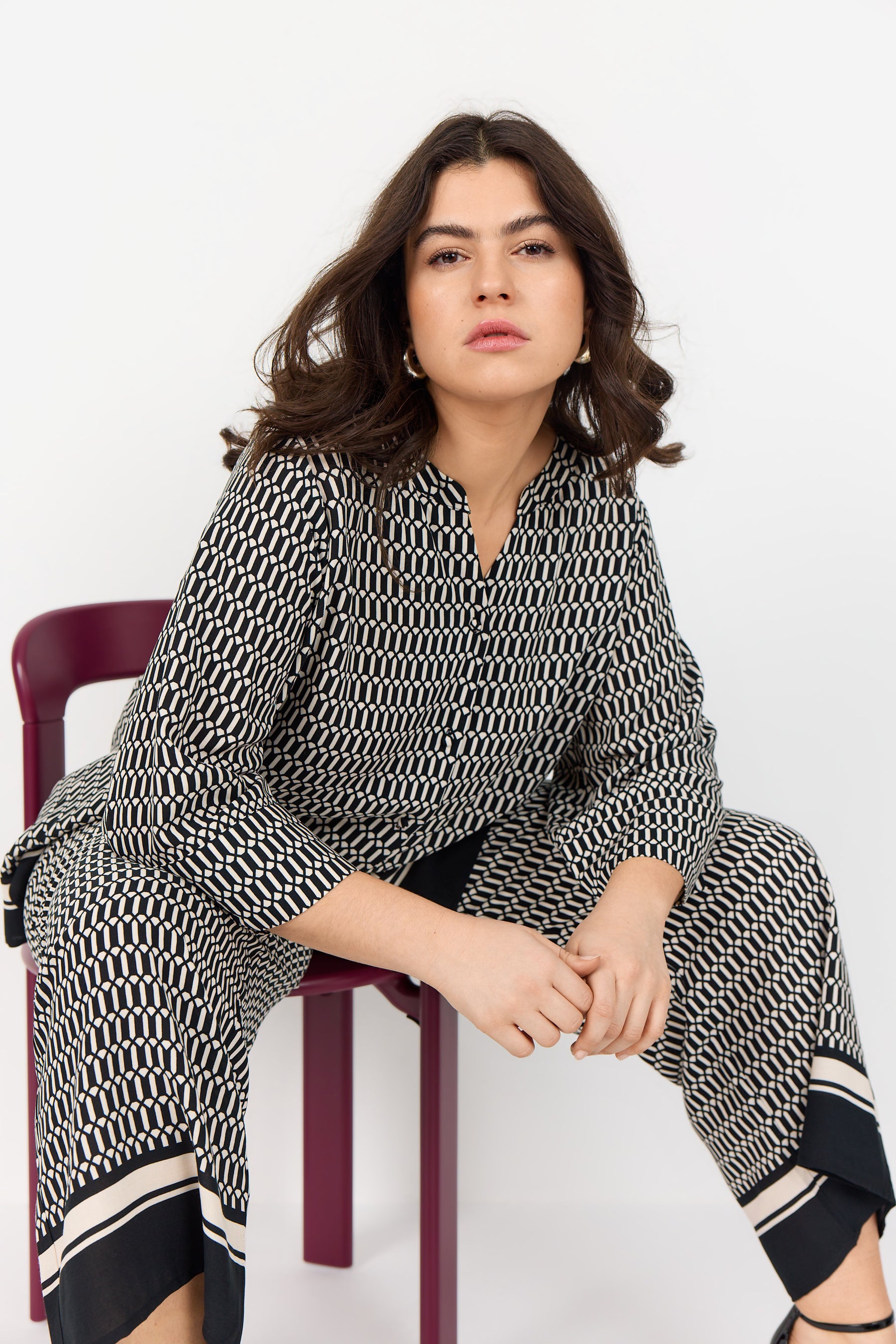 Wasabi Nora Blouse in Black Print