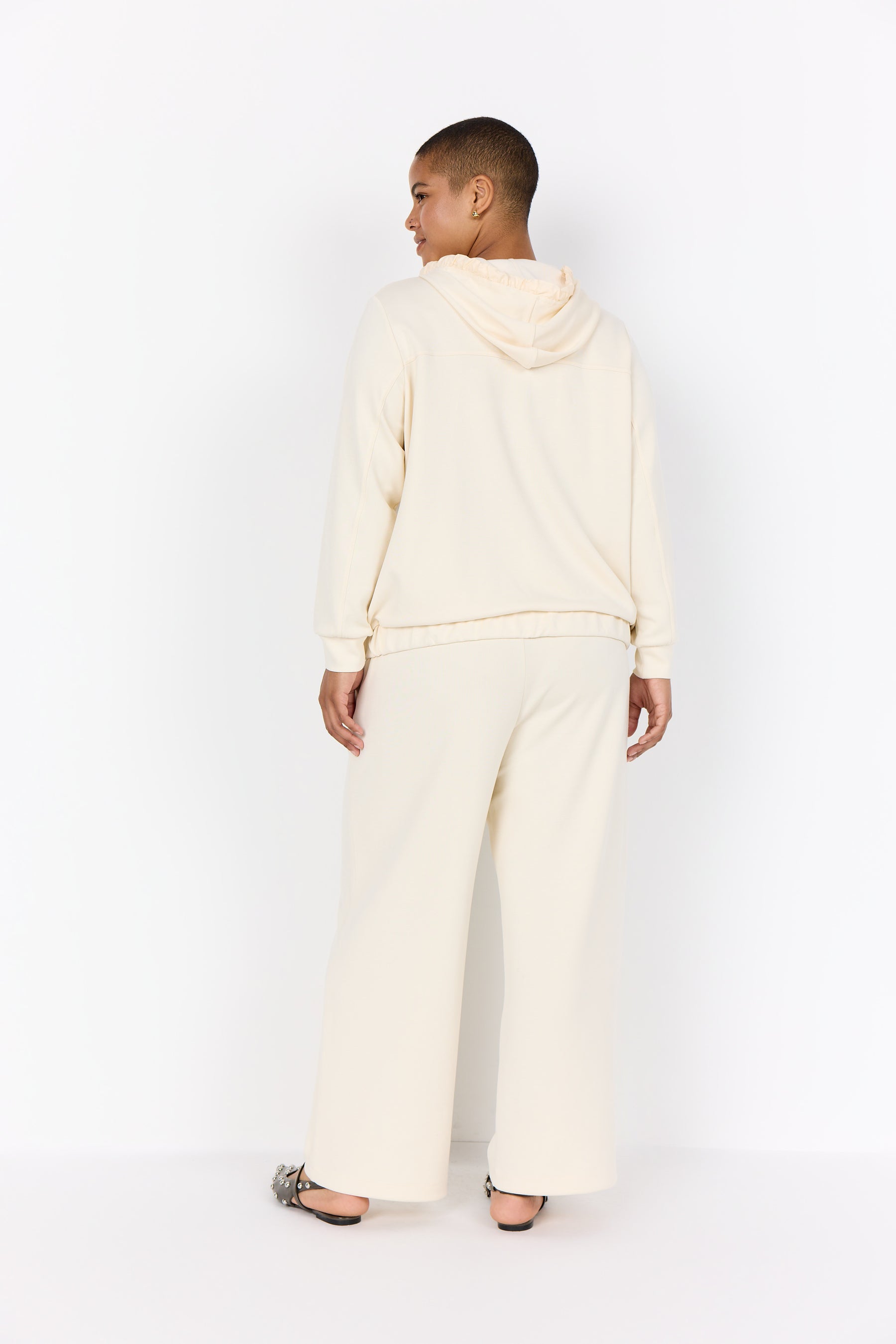 Wasabi Sabina Zip Hoodie in Cream
