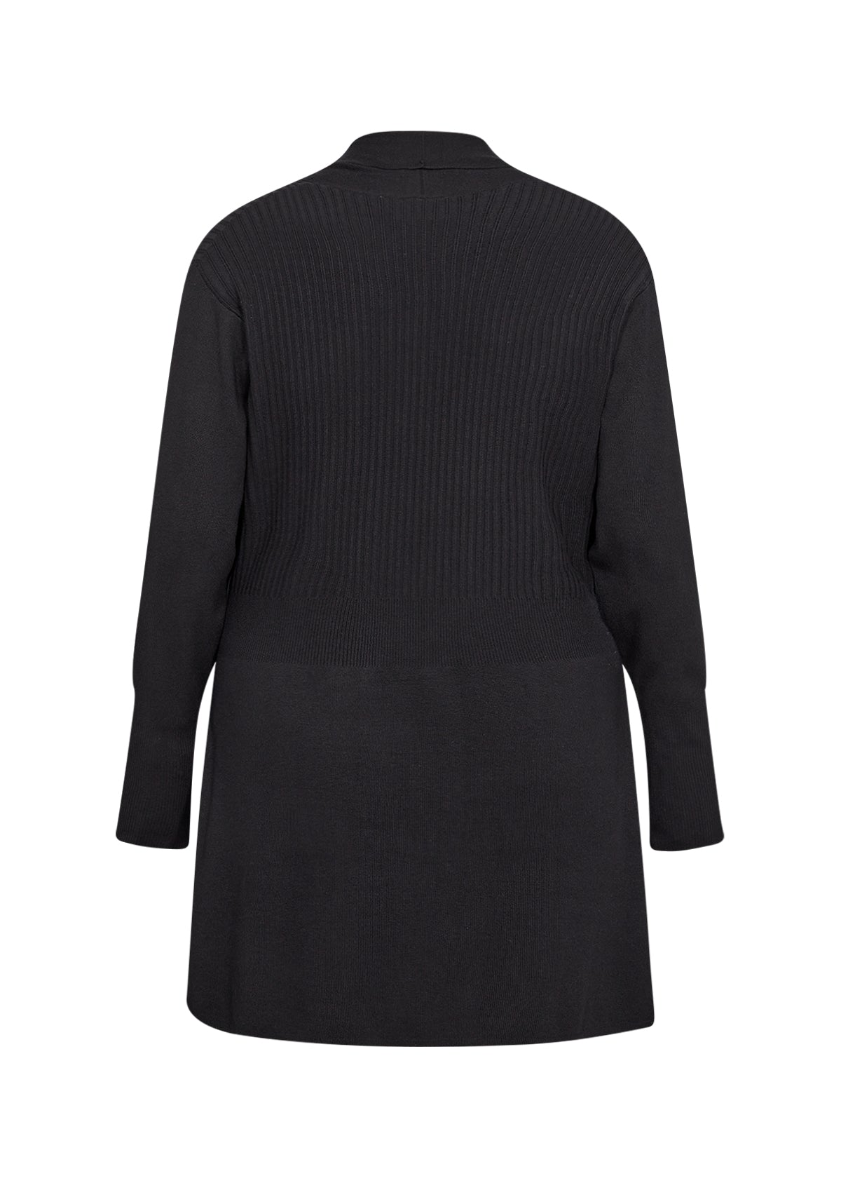 Wasabi Samanda Long Line Cardigan in Black