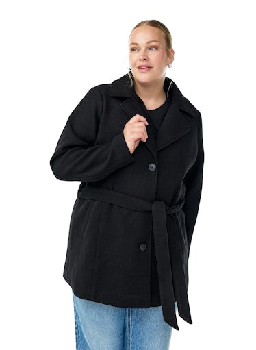 Zizzi Callie Coat in Black