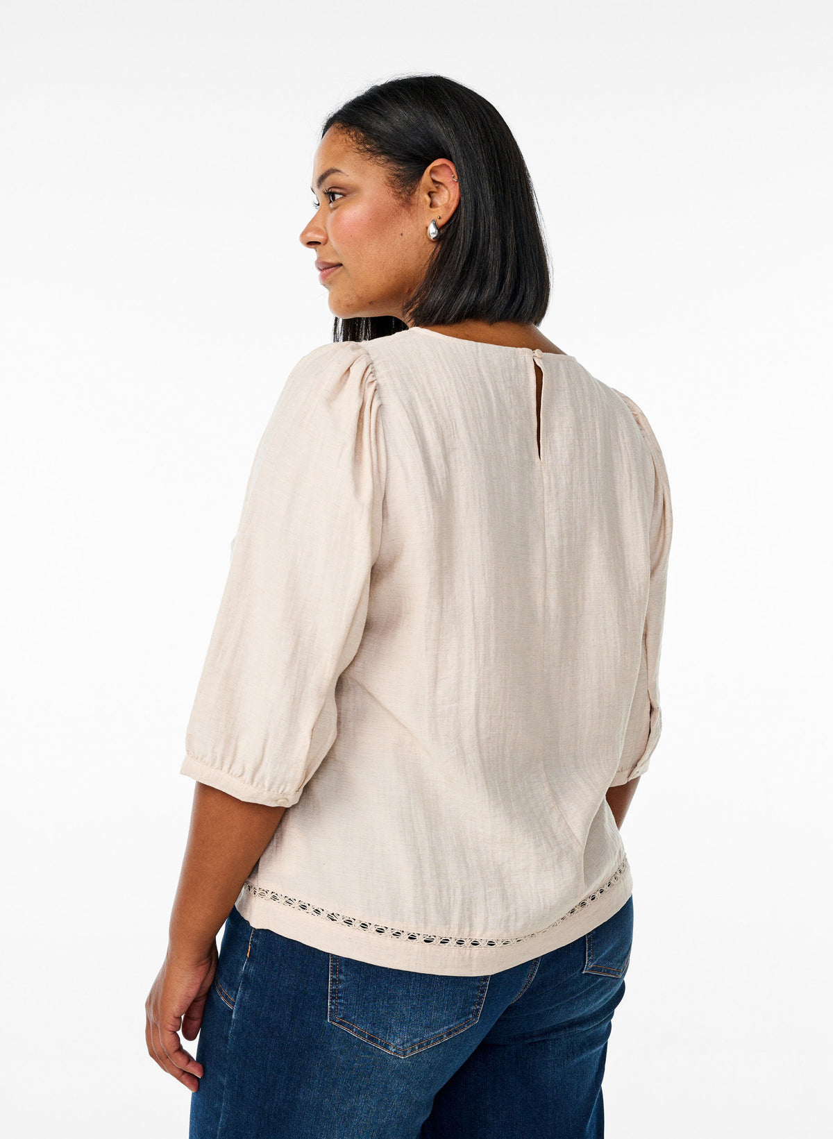 Zizzi Oline Blouse in Beige