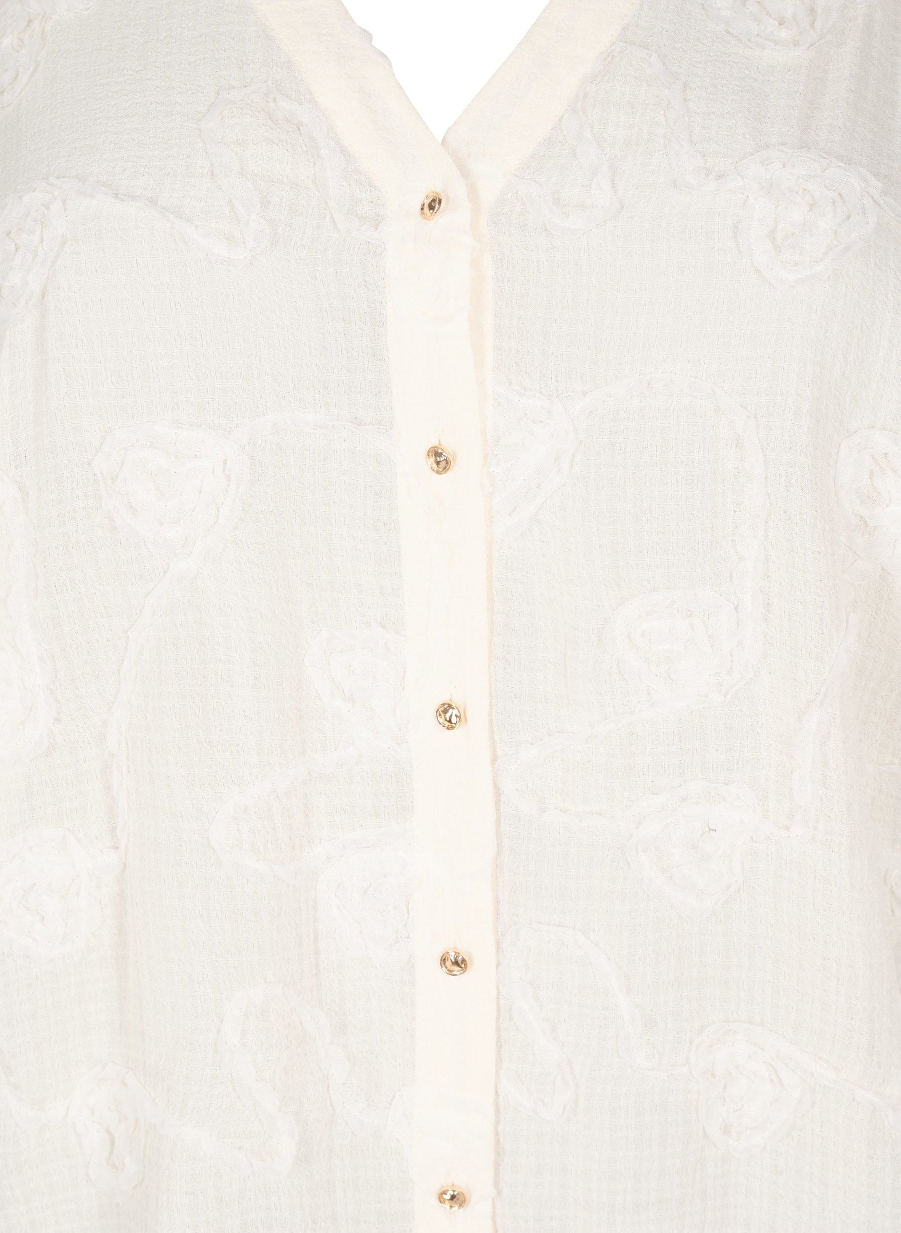 Zizzi Talia Shirt in Cream
