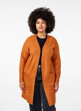 Zizzi Vista Cardigan in Orange