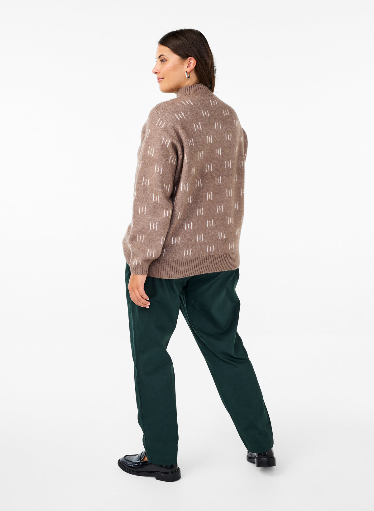 Zizzi Edith Trousers in Green