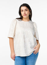 Zizzi Ariel Blouse in Cream