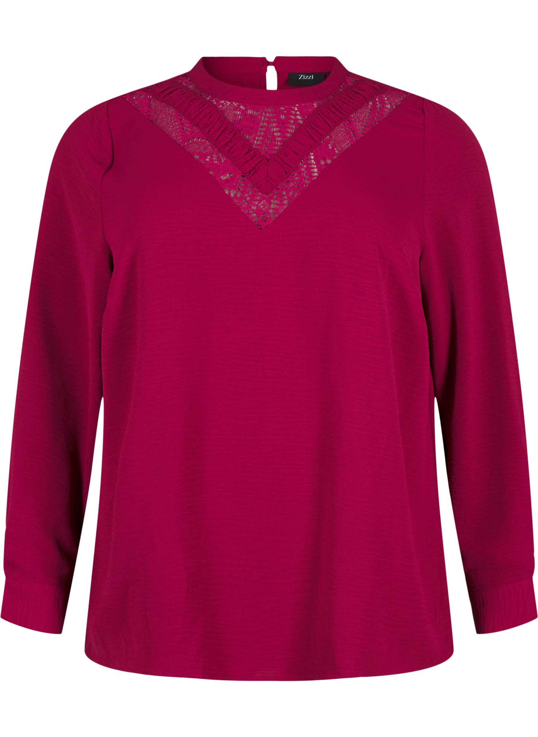 Zizzi Kamma Blouse in Red