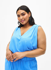 Zizzi Fiffa Sleeveless Top in Blue