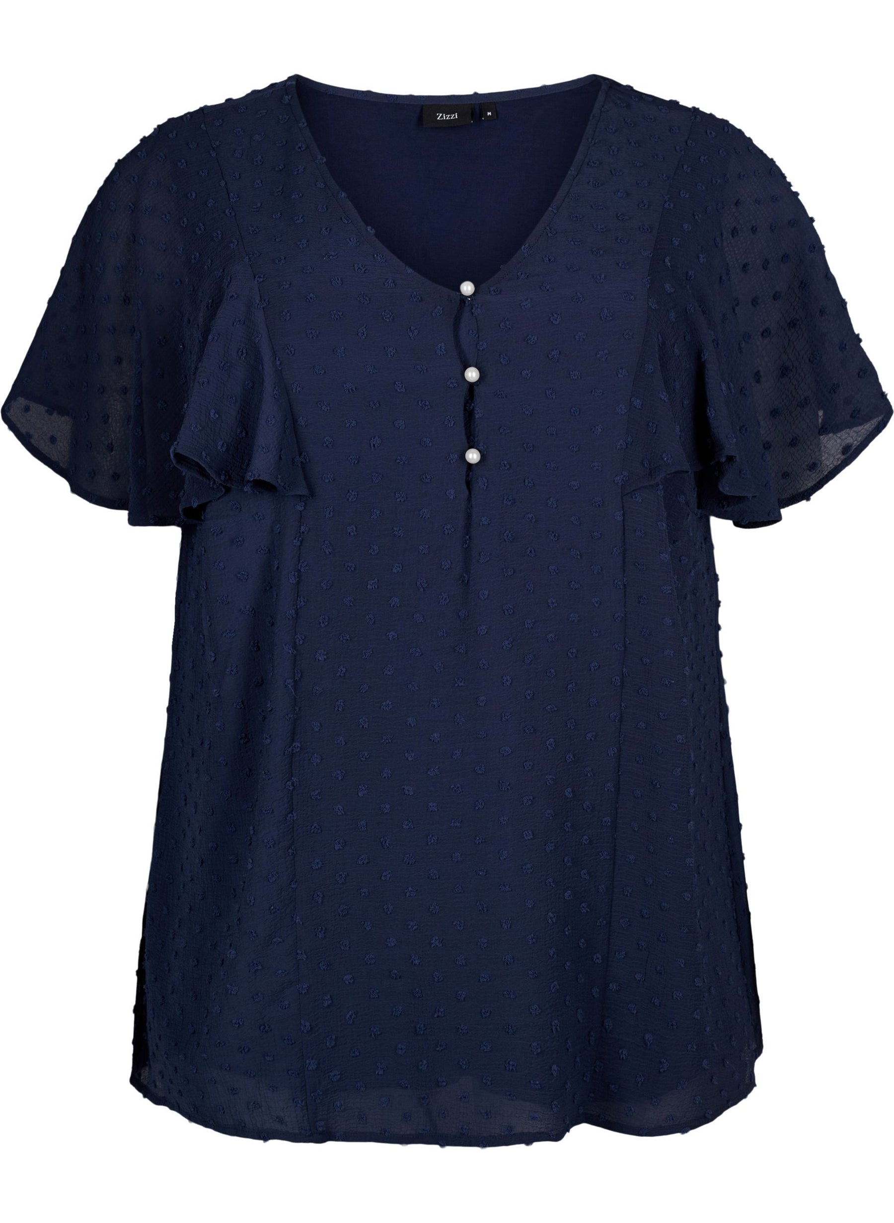Zizzi Mhajar Blouse in Navy