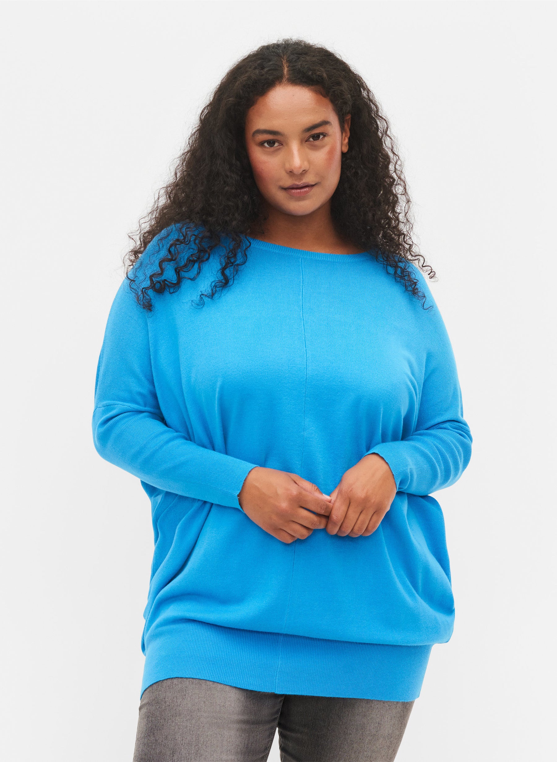 Zizzi Carrie Jumper in Blue