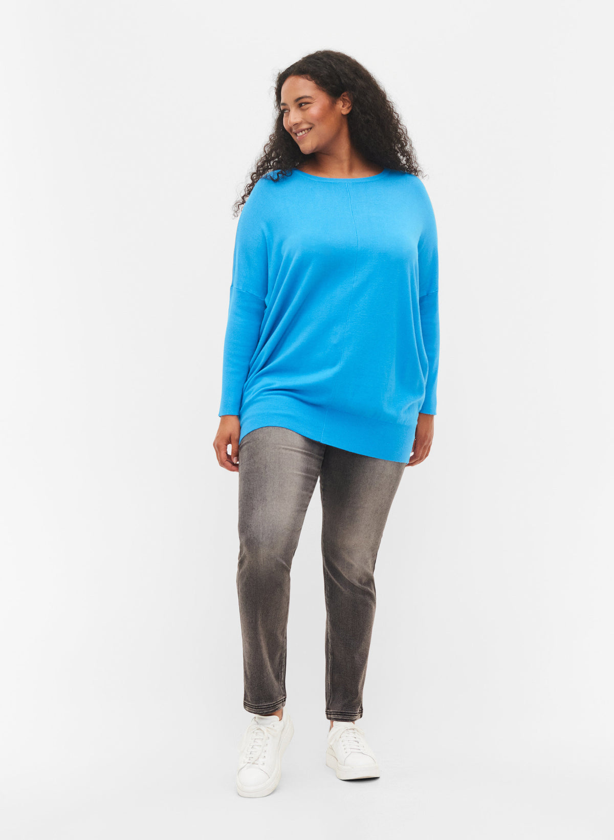 Zizzi Carrie Jumper in Blue
