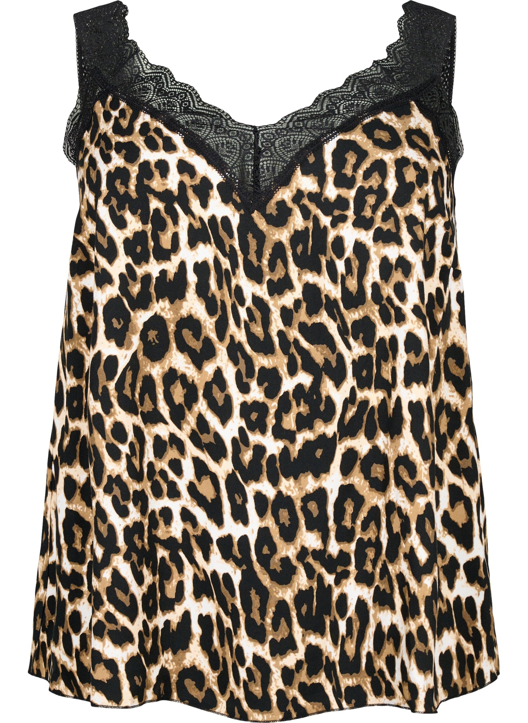 Zizzi Ali Vest in Leopard Print