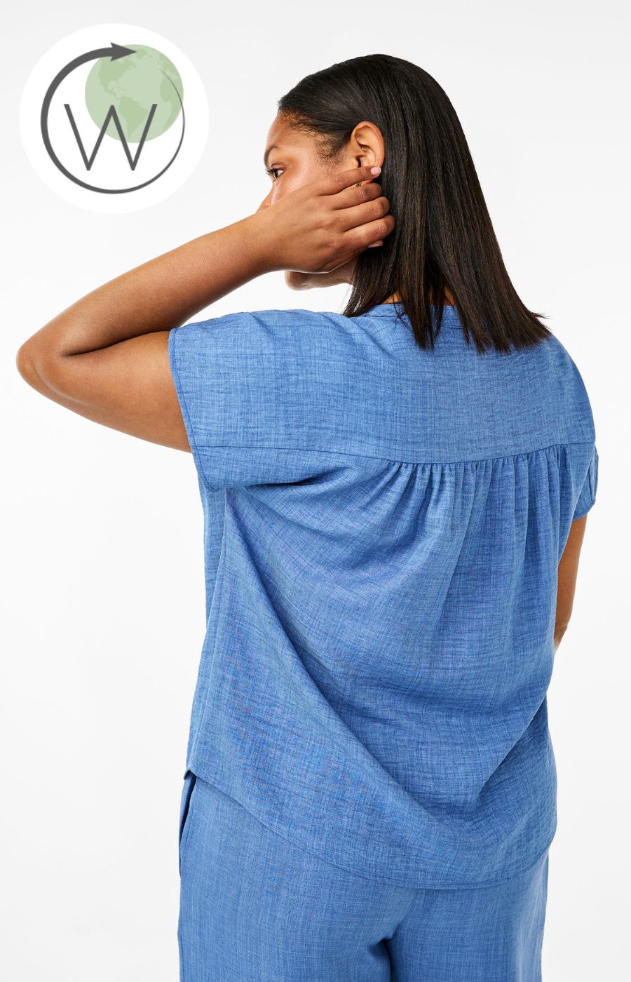 Zizzi Alabama Blouse in Denim