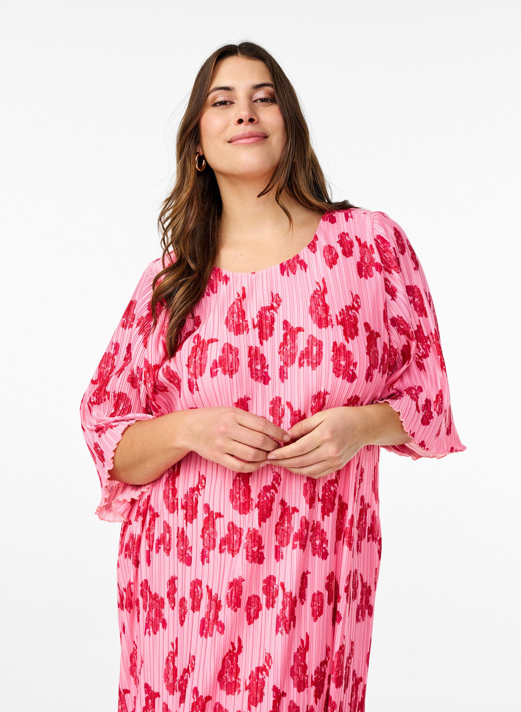 Zizzi Alise Dress in Pink