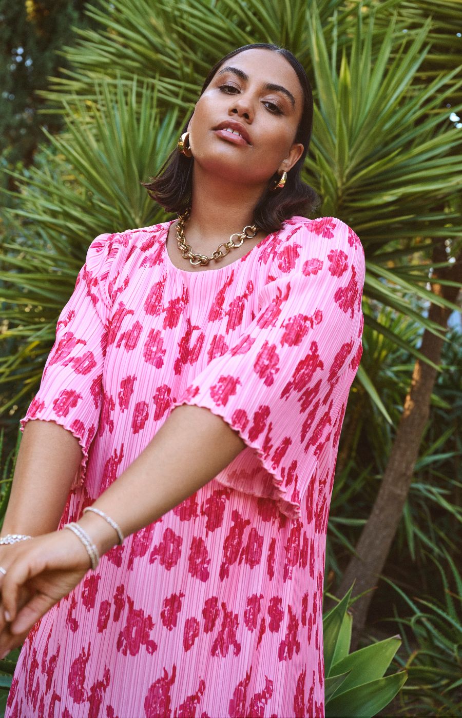 Zizzi Alise Dress in Pink