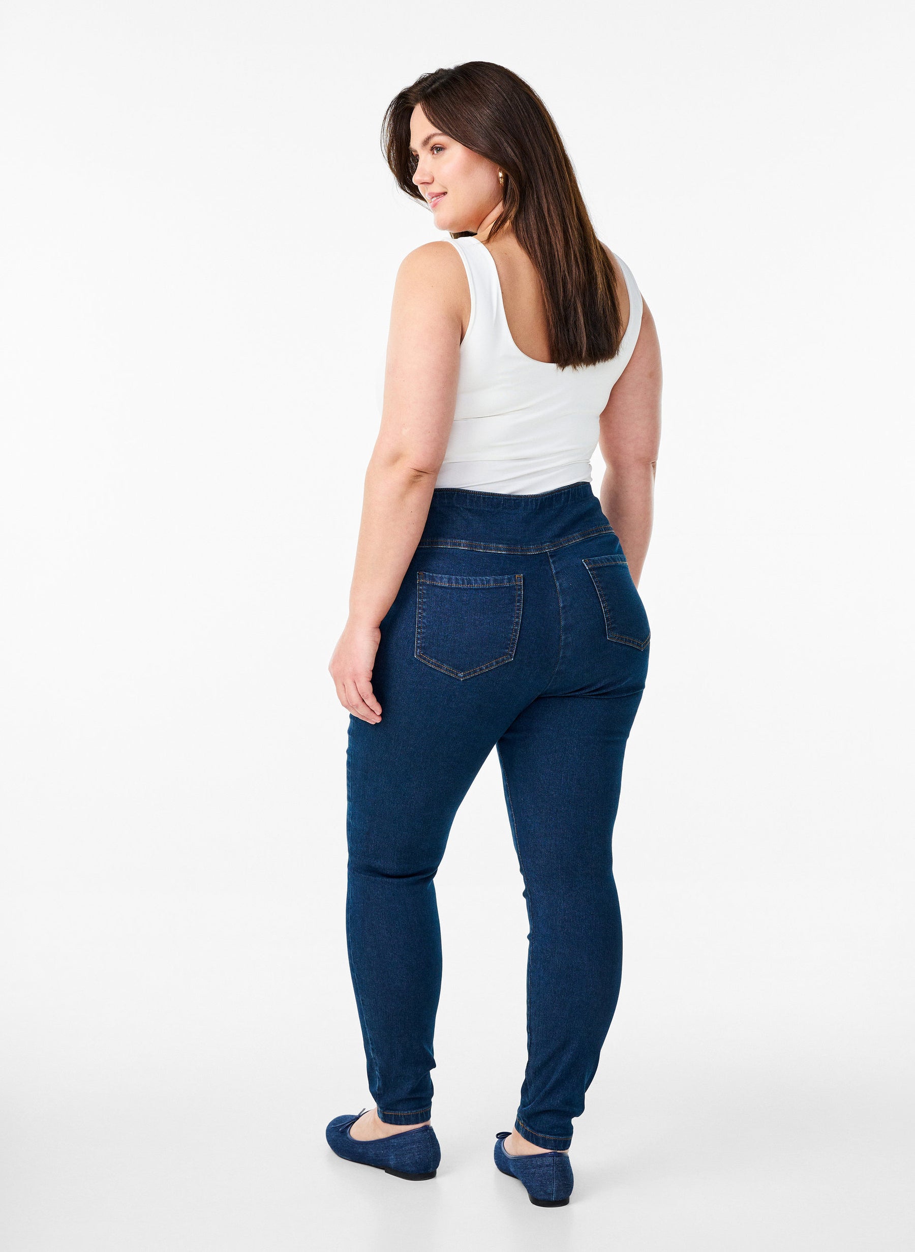Zizzi Alma Jeggings in Dark Blue