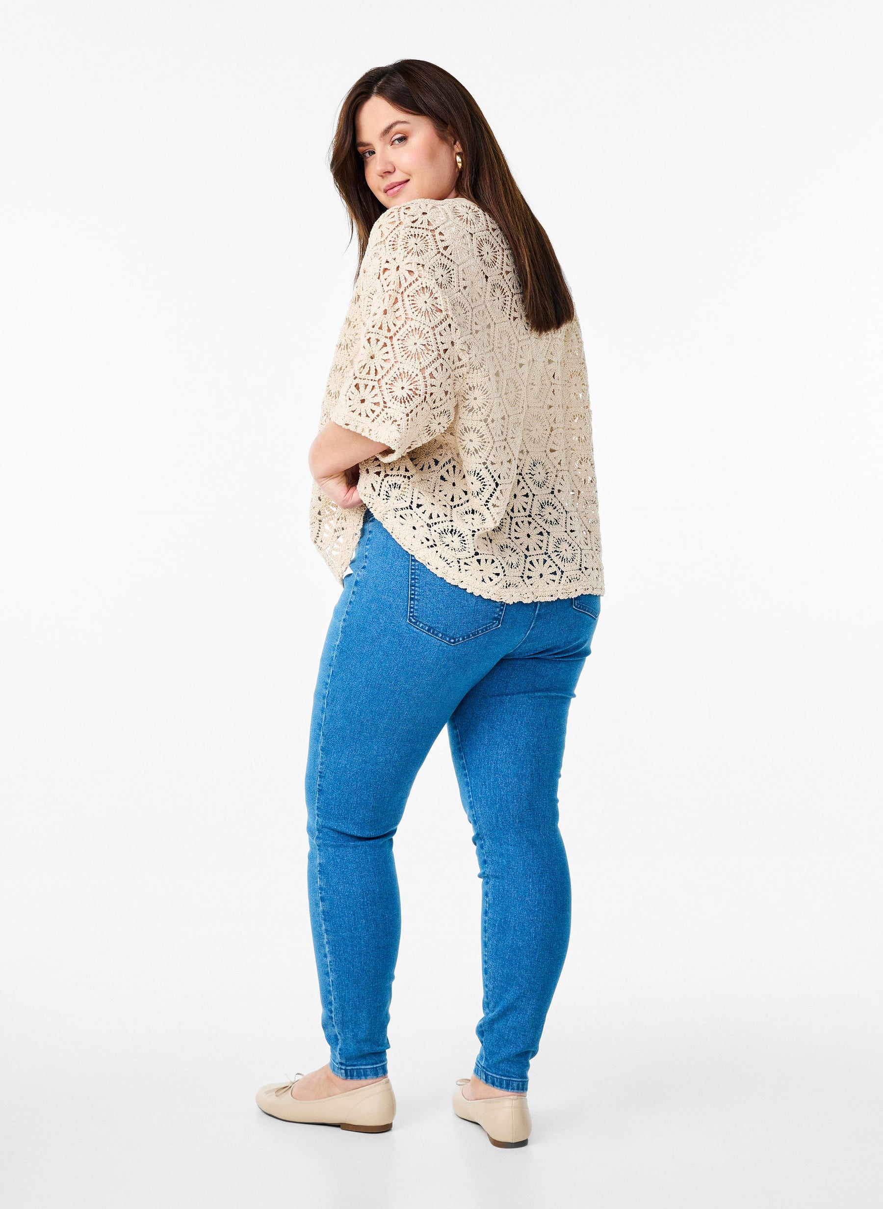 Zizzi Alma Jeggings in Light Blue