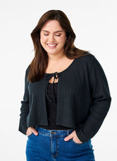 Zizzi Amirs Cardigan in Black
