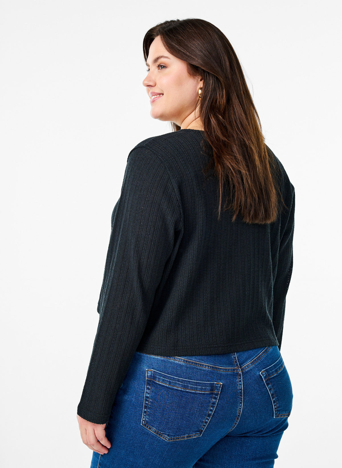 Zizzi Amirs Cardigan in Black